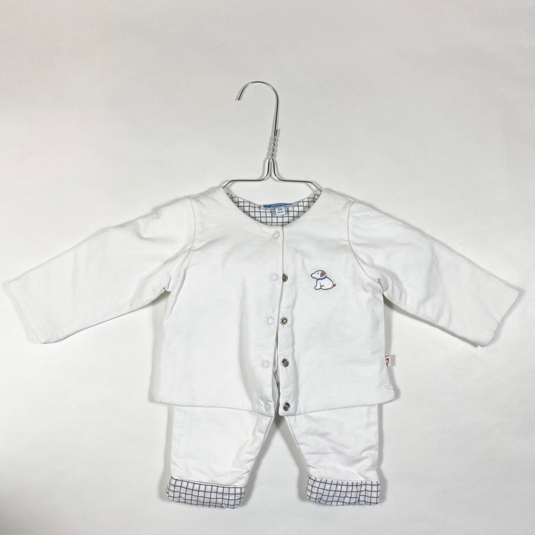 Jacadi white lined jacket & trouser set 6M/67 1