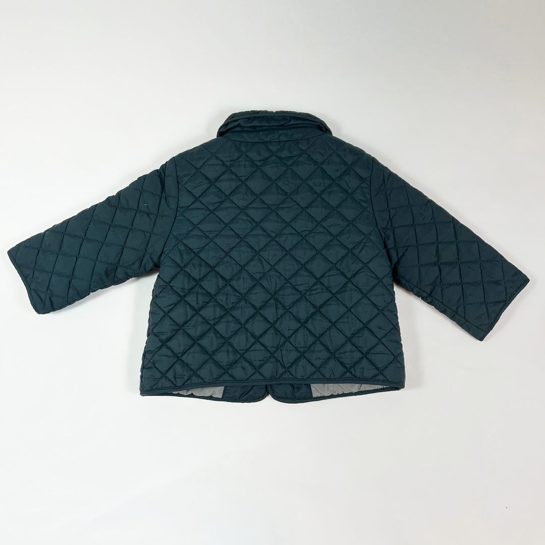 Petit Bateau bottle green quilted jacket 12M 3