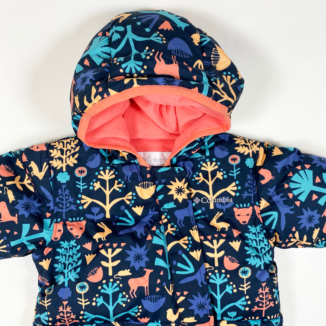 Columbia print winter overall with fleece lining  12-18M