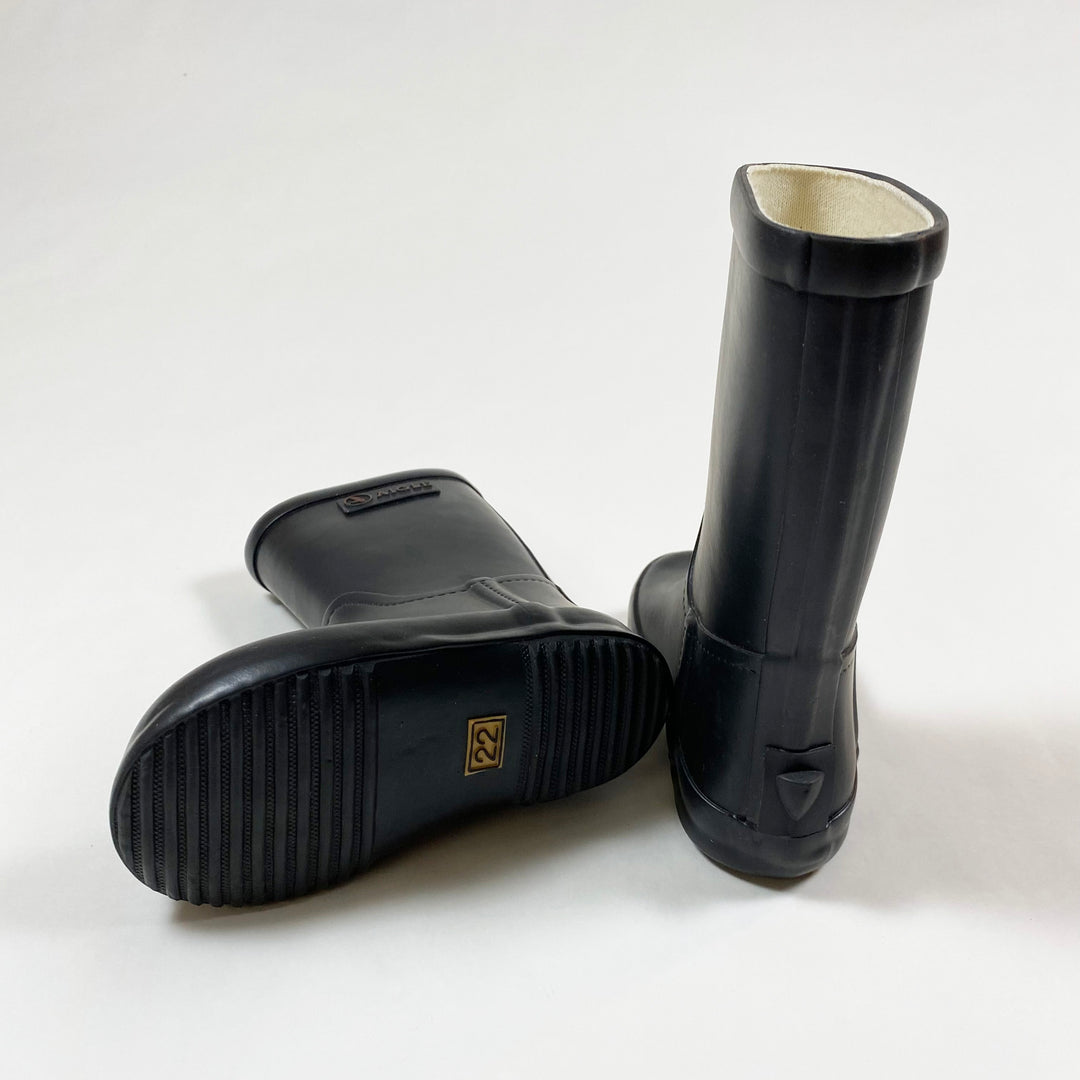 Aigle black wellies 22 3