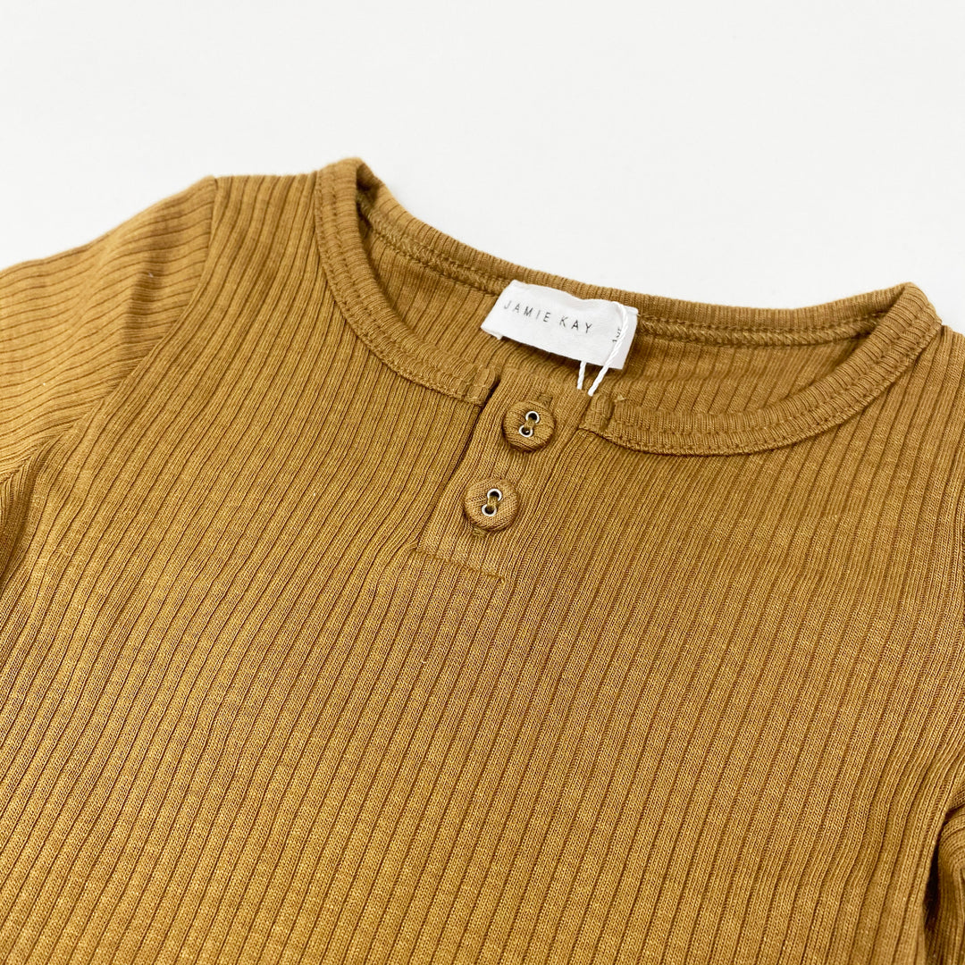 Jamie Kay camel rib knit tee Second Season 1Y