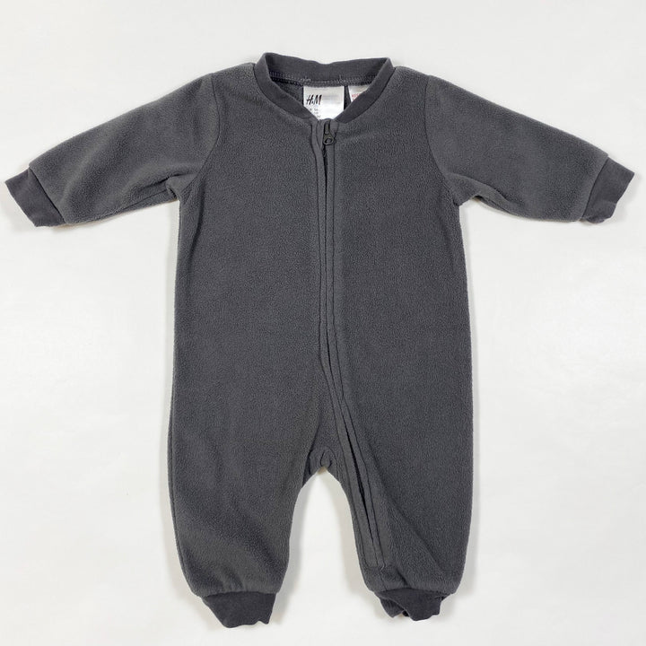 H&M dark grey fleece jumpsuit 56 1