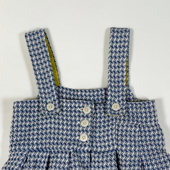 Atelier Parsmei blue pleated linen dress 4Y
