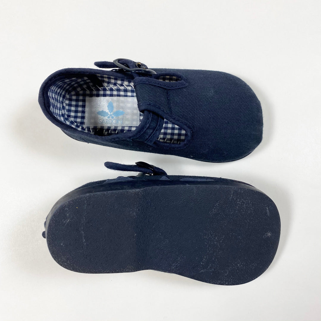 Sardon navy canvas strap shoes 21