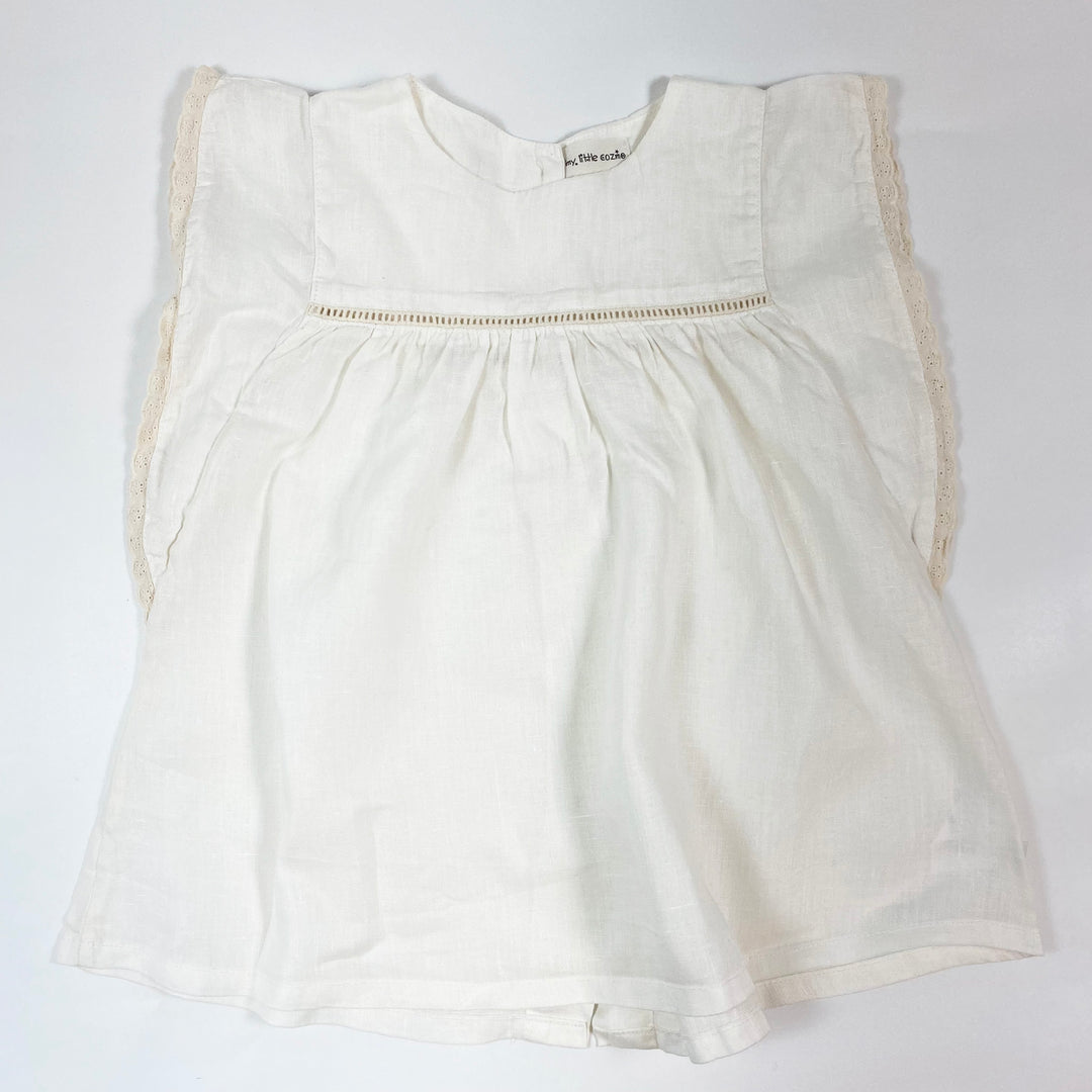 My Little Cozmo off-white linen blouse with embroidery 6Y 1