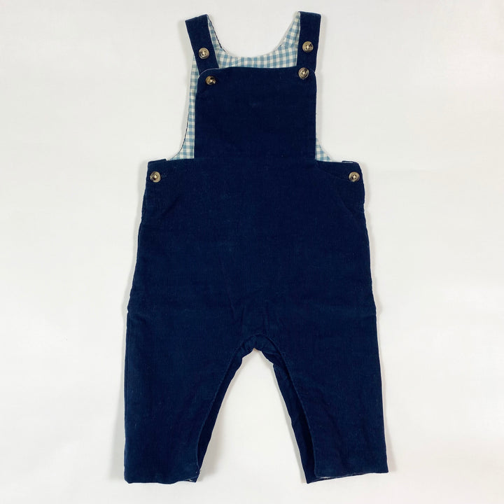 Cyrillus navy corduroy dungarees 6M 1