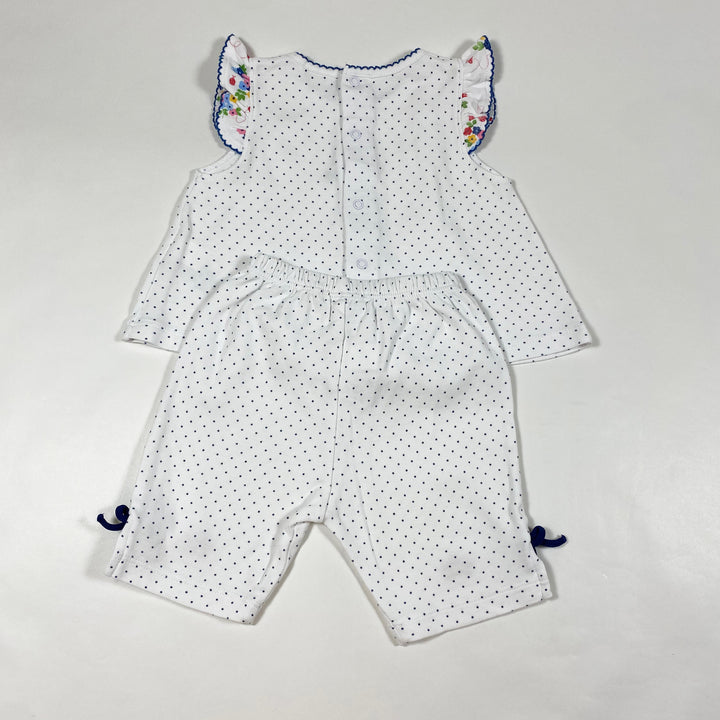 Kissy Kissy white blue floral pyjama 6-9M 3