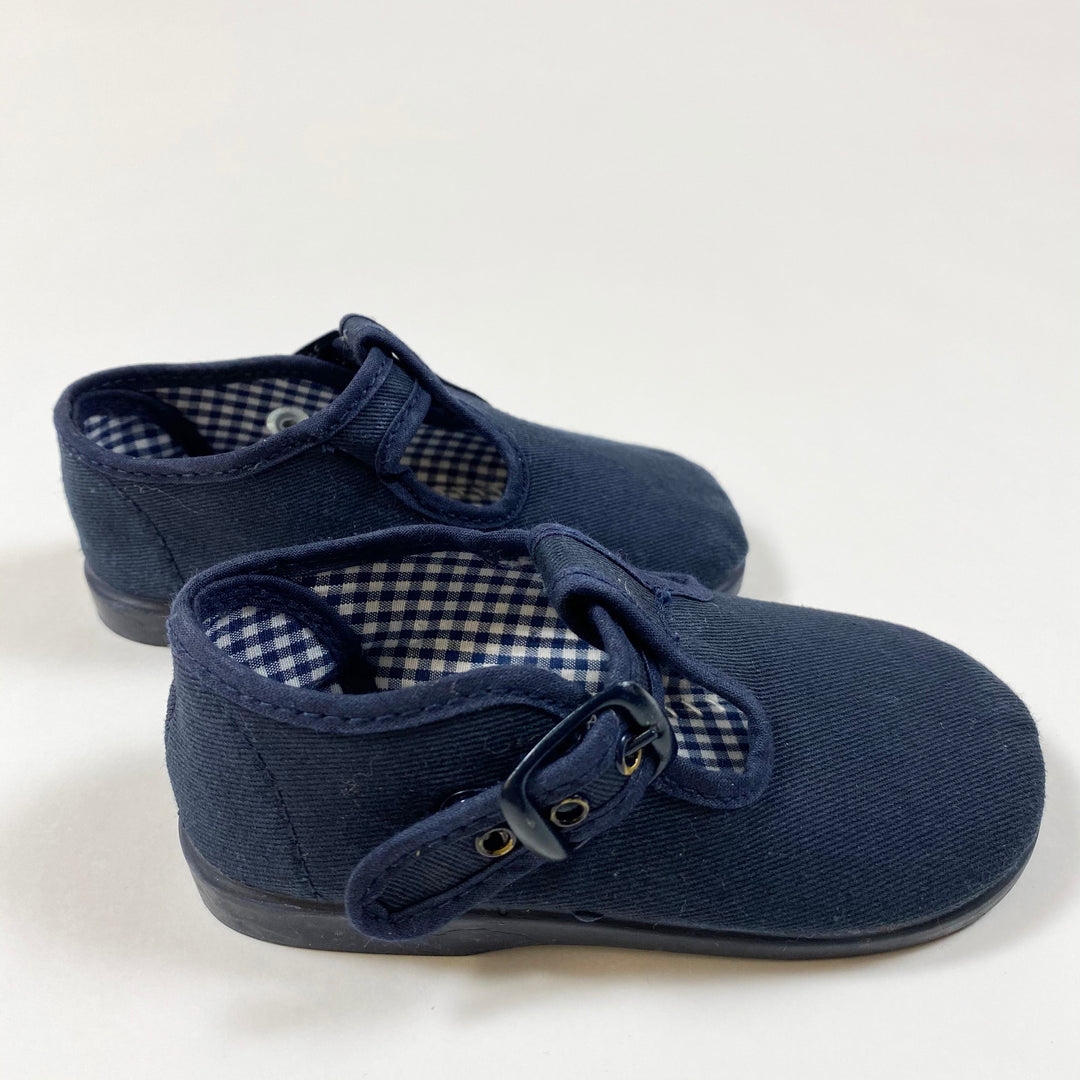 Sardon navy canvas strap shoes 21