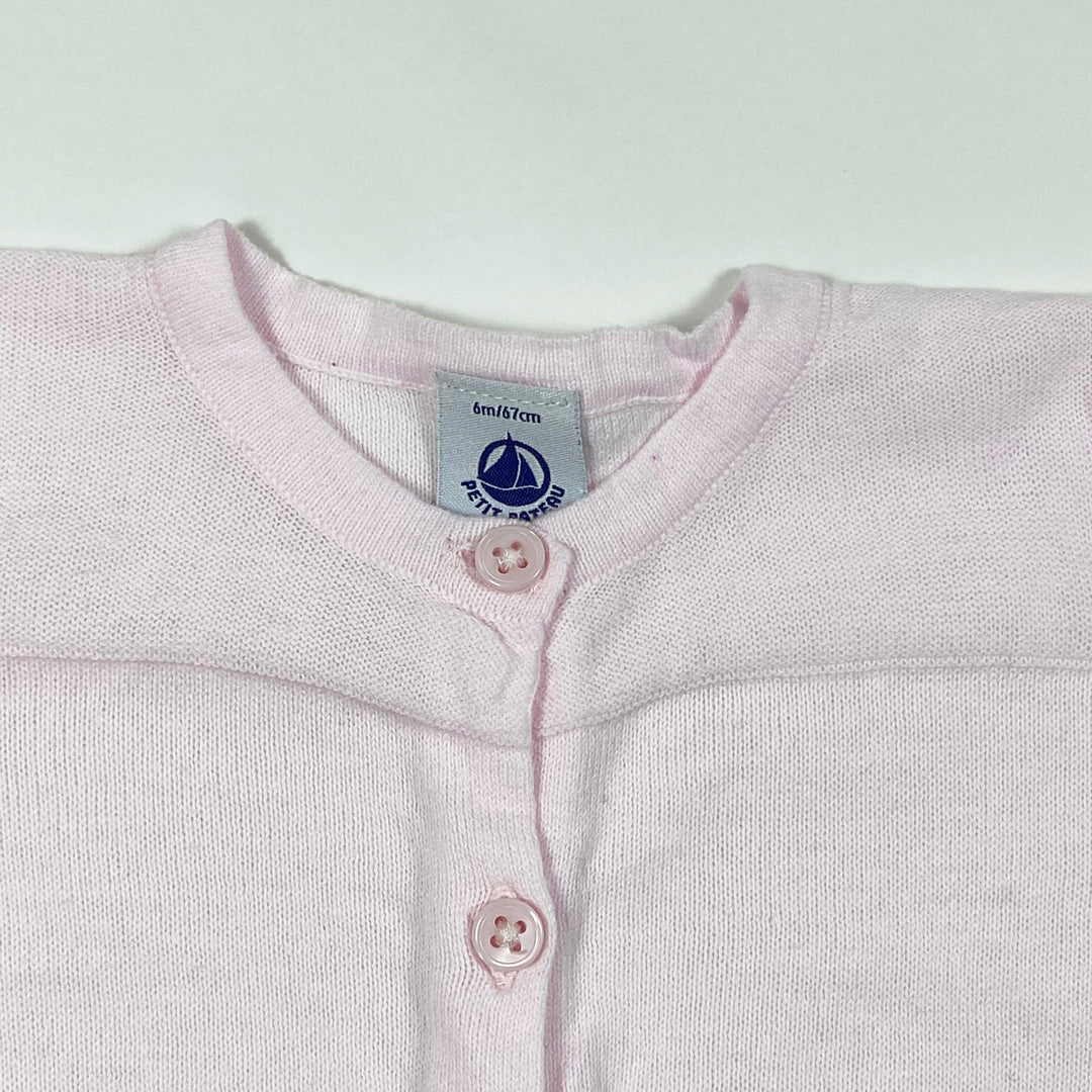 Petit Bateau pink pointelle cardigan 6M/67 2