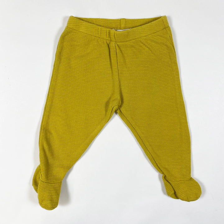 Serendipity Organics mustard waffle leggings with feet 62/3M