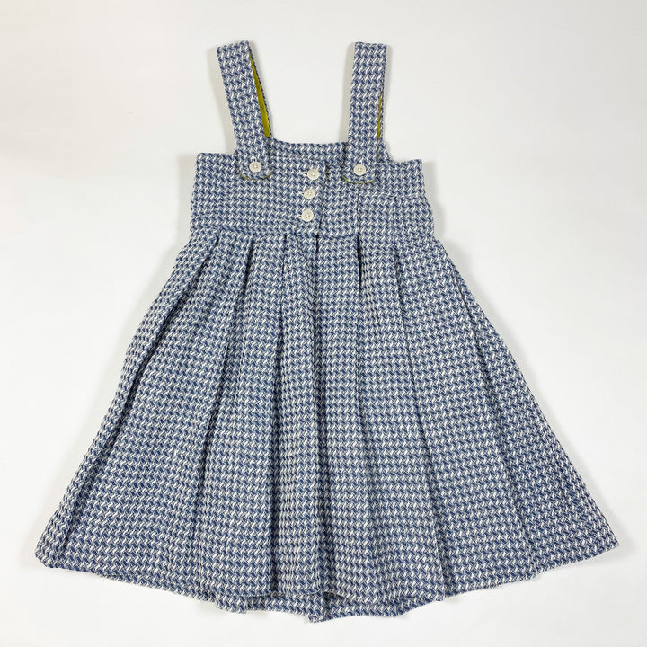 Atelier Parsmei blue pleated linen dress 4Y