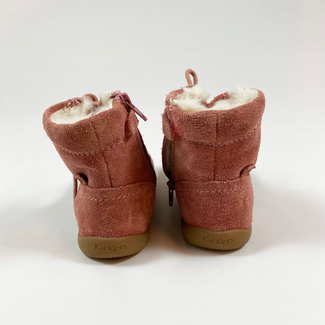Kickers vintage pink Bamara suede winter boots 24 2