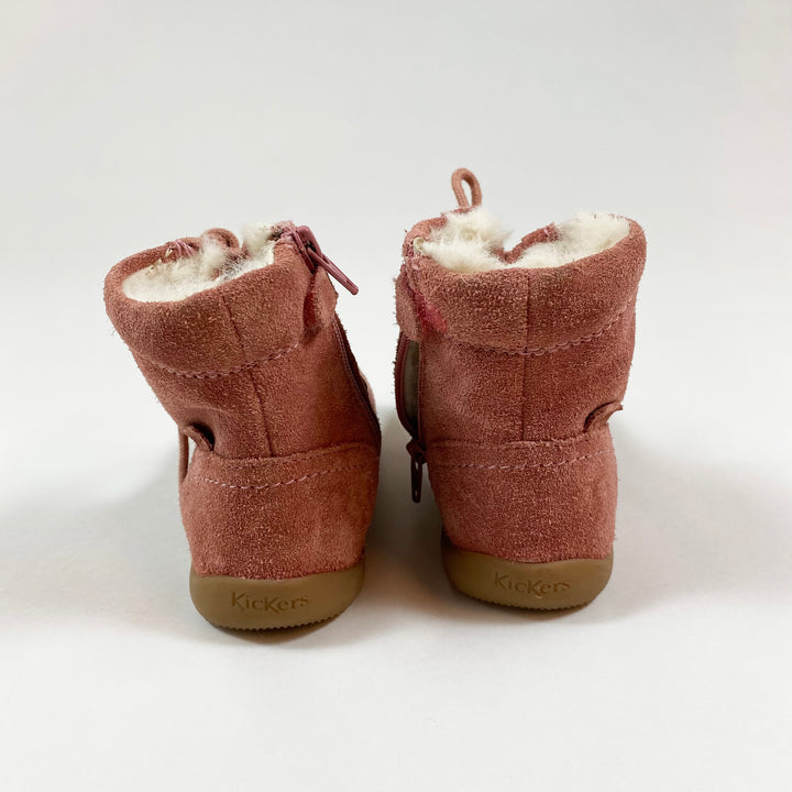 Kickers vintage pink Bamara suede winter boots 24 2