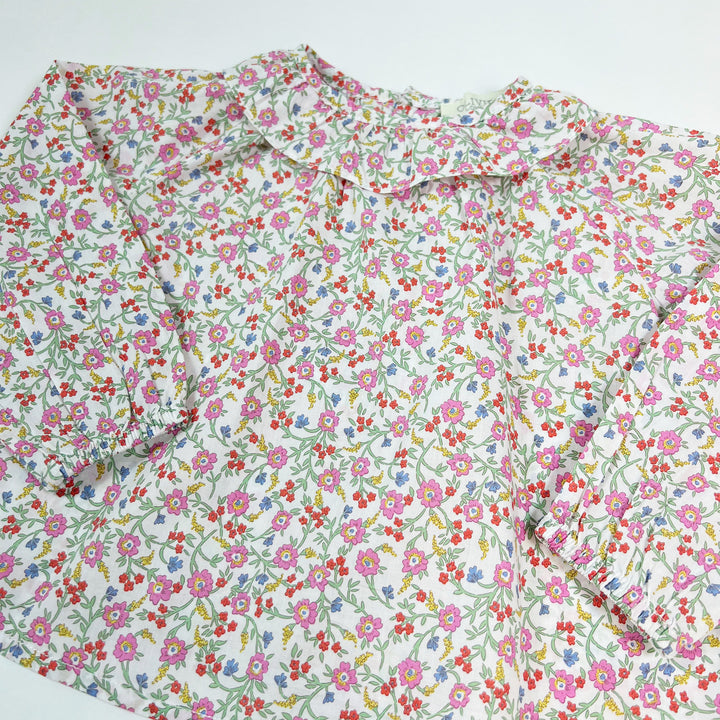 Olivier London ecru floral blouse 1-2Y 2