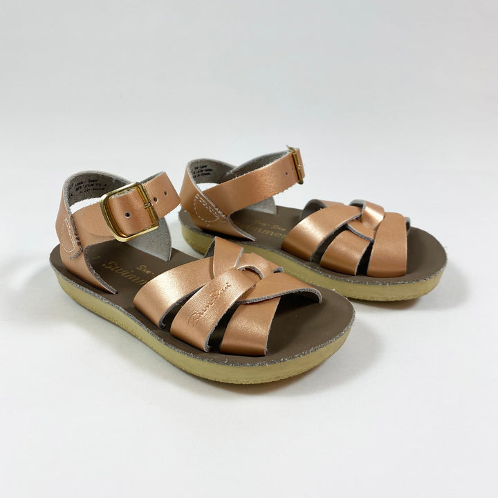 Salt Water rose gold waterproof leather sandals 19 1