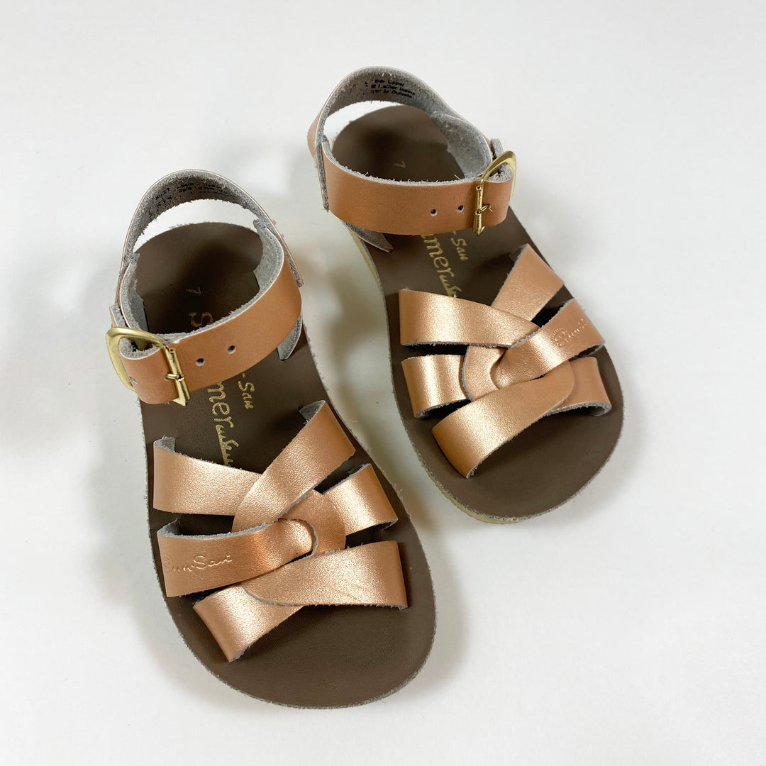 Salt Water rose gold waterproof leather sandals 19 3