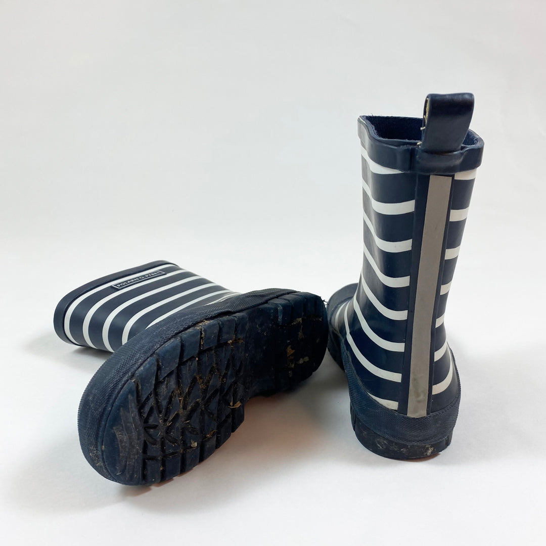 Polarn O. Pyret navy stripe sturdy rain boots 28 2