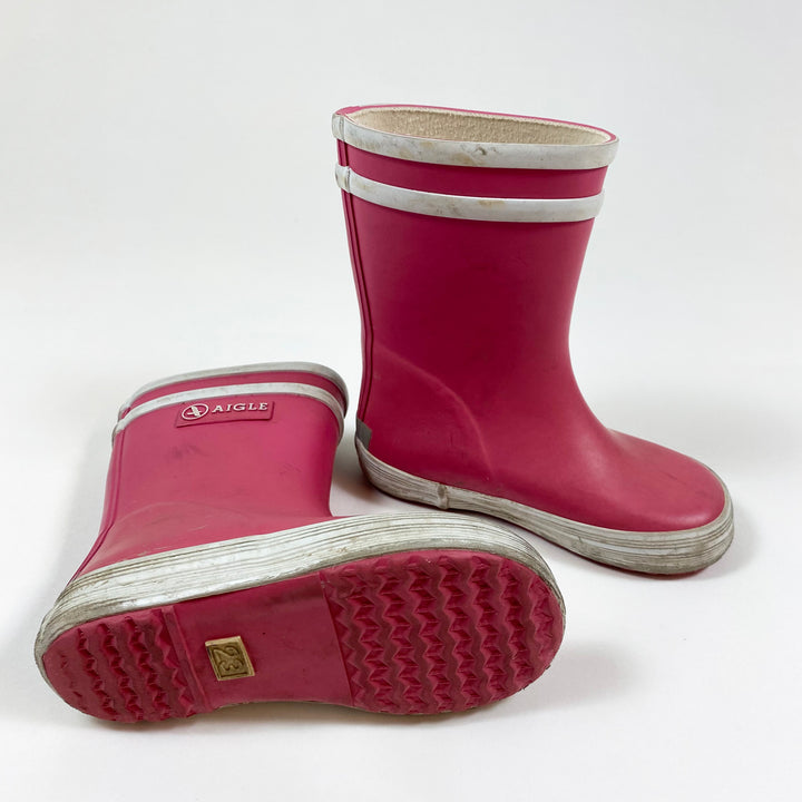 Aigle pink classic rain boots 23 2