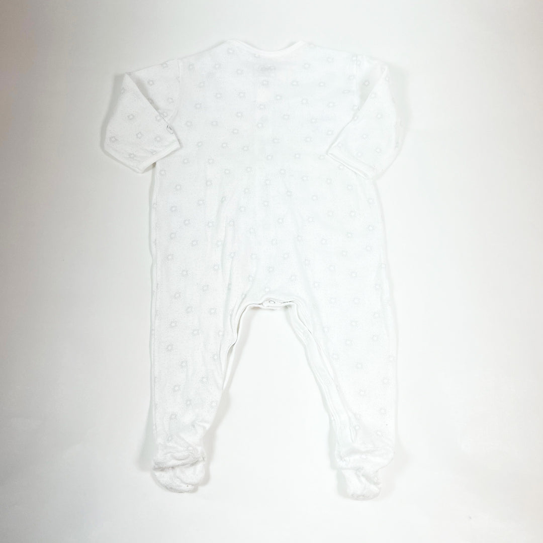 Petit Bateau white grey star pyjama 6m 2