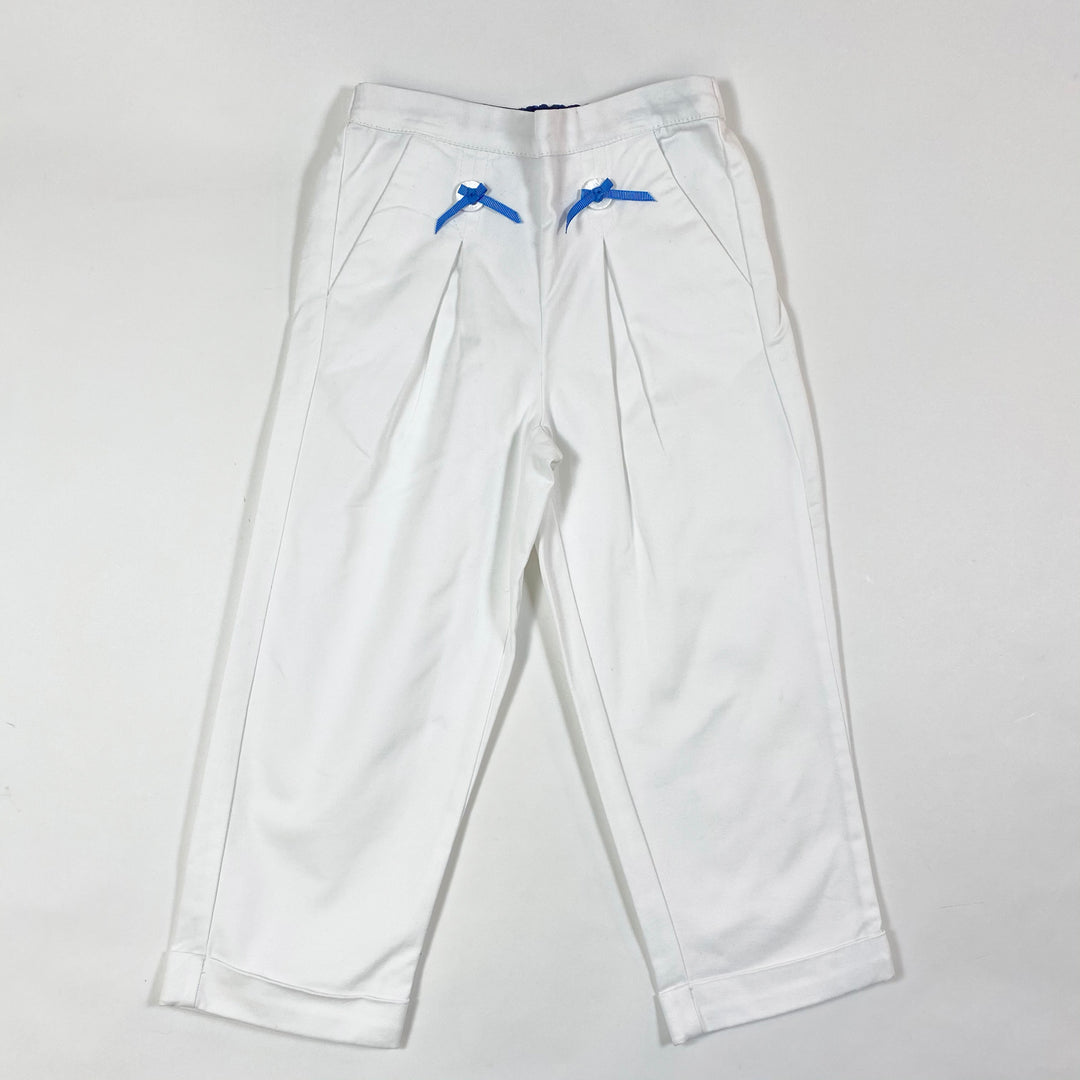 Jacadi white pleated trousers 36M/96cm