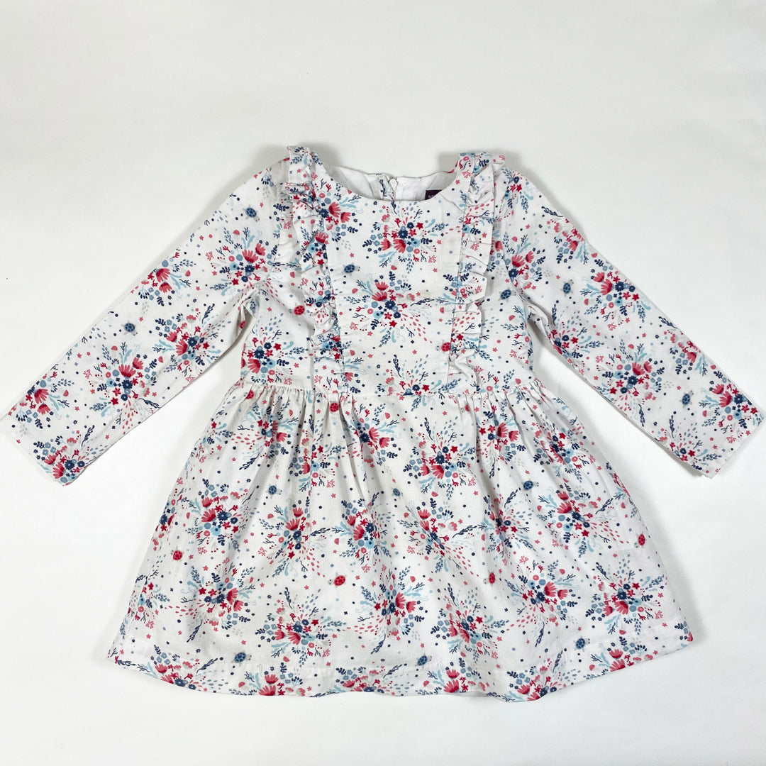 Sergent Major white floral long-sleeved corduroy dress 3Y/98 1