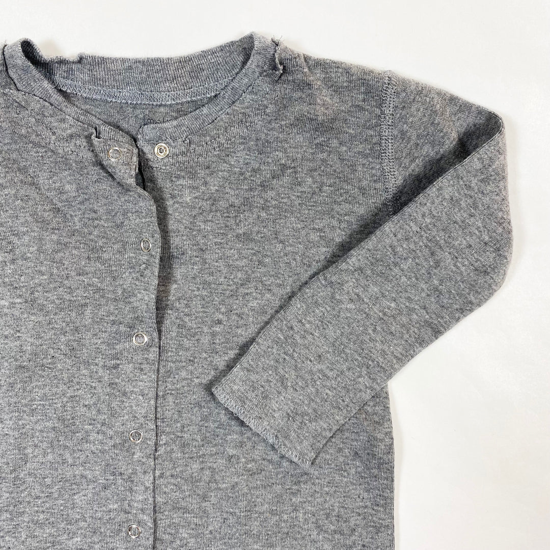 Minimalisma grey longsleeved jersey jumpsuit 12-18M 2