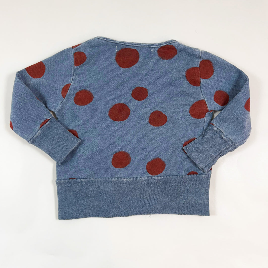 Bobo Choses petrol polkadot zip sweatjacket 6-12M 2