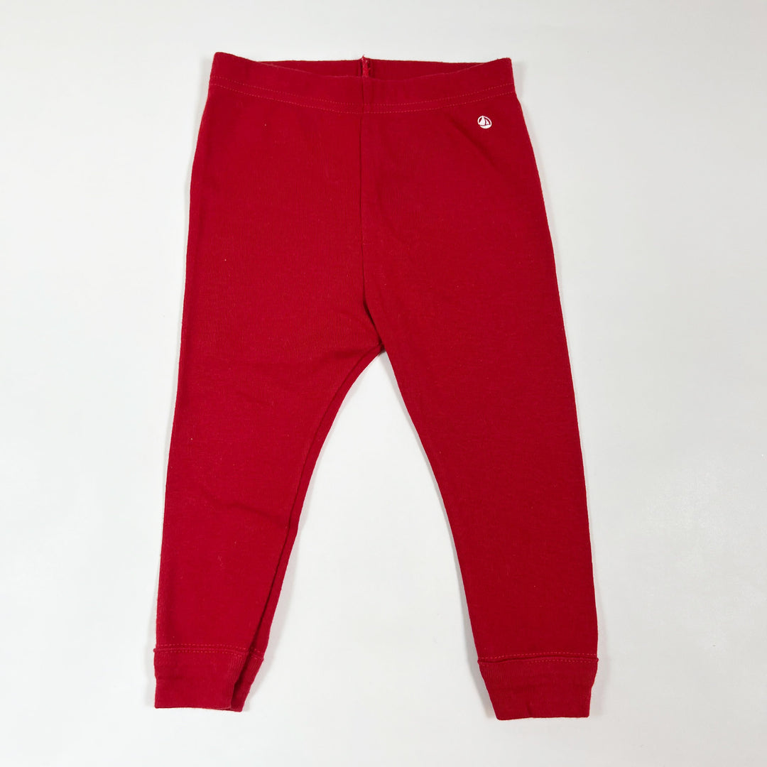 Petit Bateau red leggings 12m/74 1