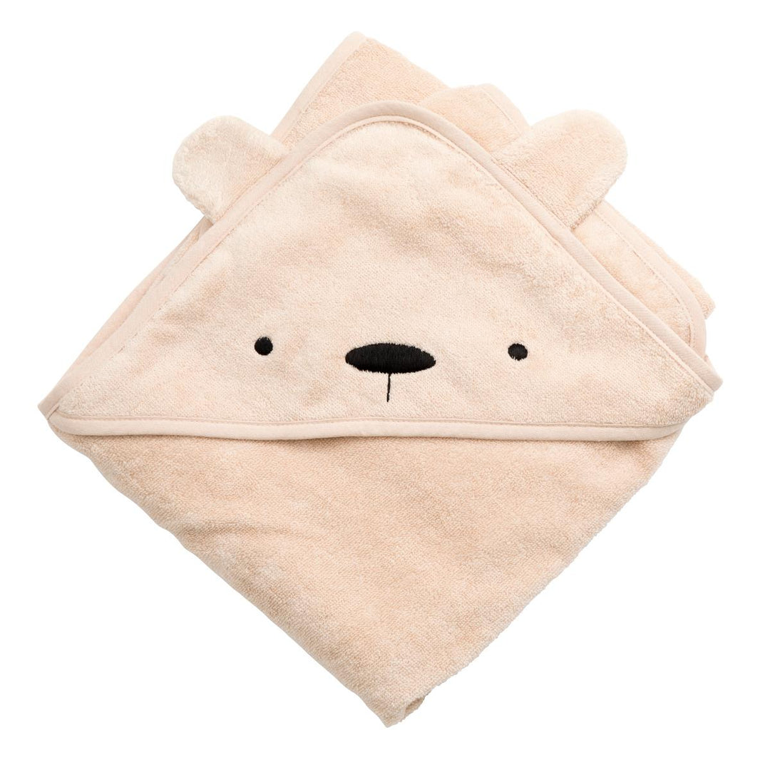 Sebra dusty pink Milo the bear hooded towel Second Season 84 x 84 cm