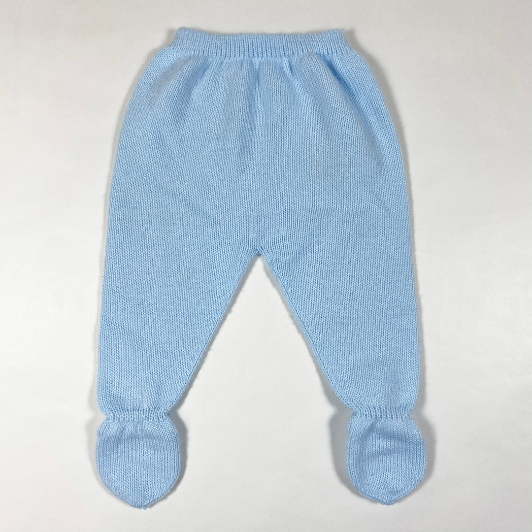 Sardon light blue knit baby pants 6M 2