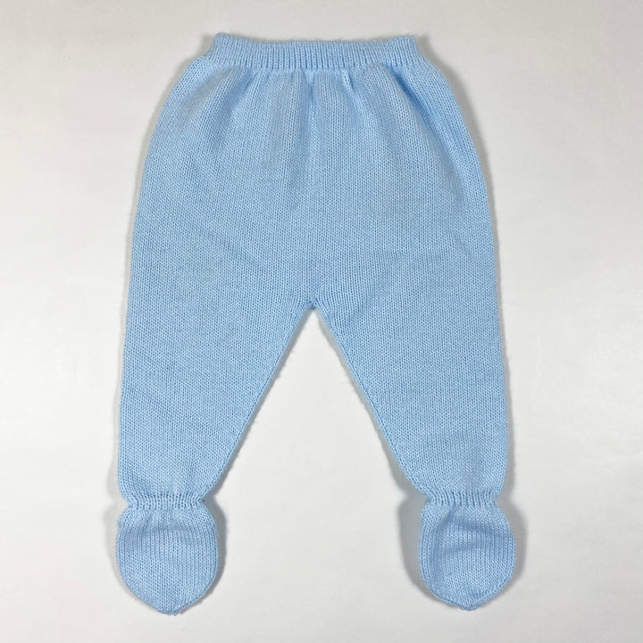 Sardon light blue knit baby pants 6M 2