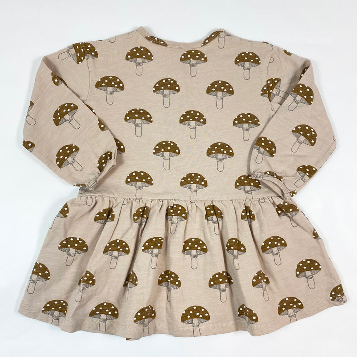 Rylee + Cru beige mushroom print dress 2-3Y 2