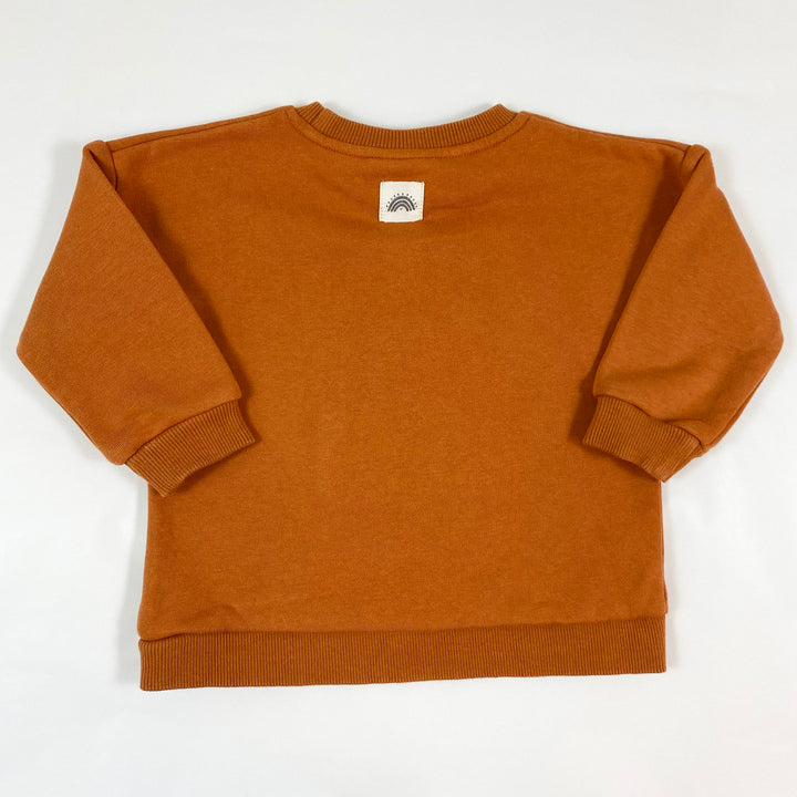 Summer in May rust coloured organic cotton sweatshirt 1-2Y 3