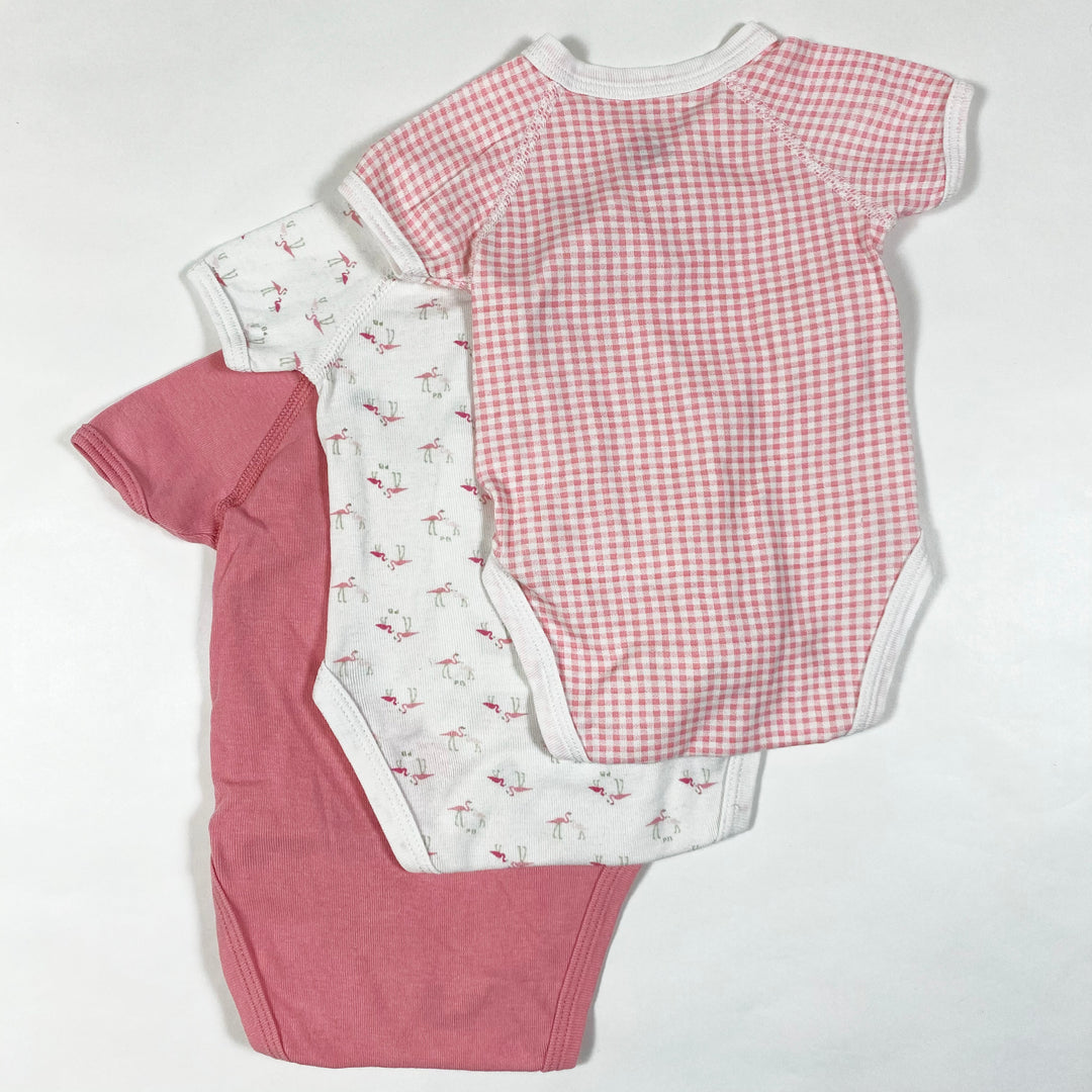 Petit Bateau set of 3 pink wrap bodys N/50 3