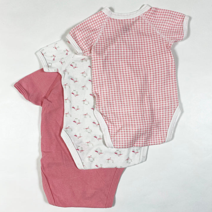 Petit Bateau set of 3 pink wrap bodys N/50 3