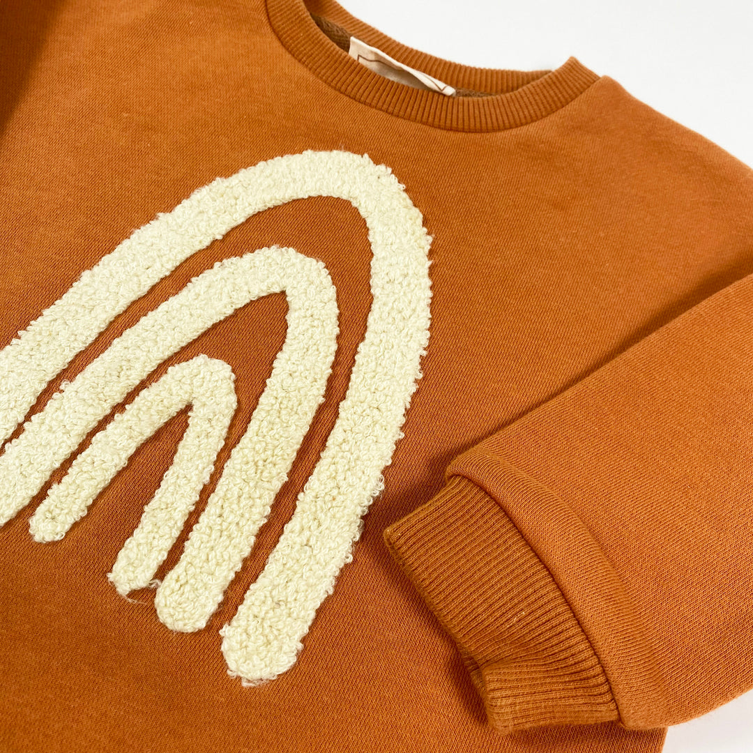 Summer in May rust coloured organic cotton sweatshirt 1-2Y 2