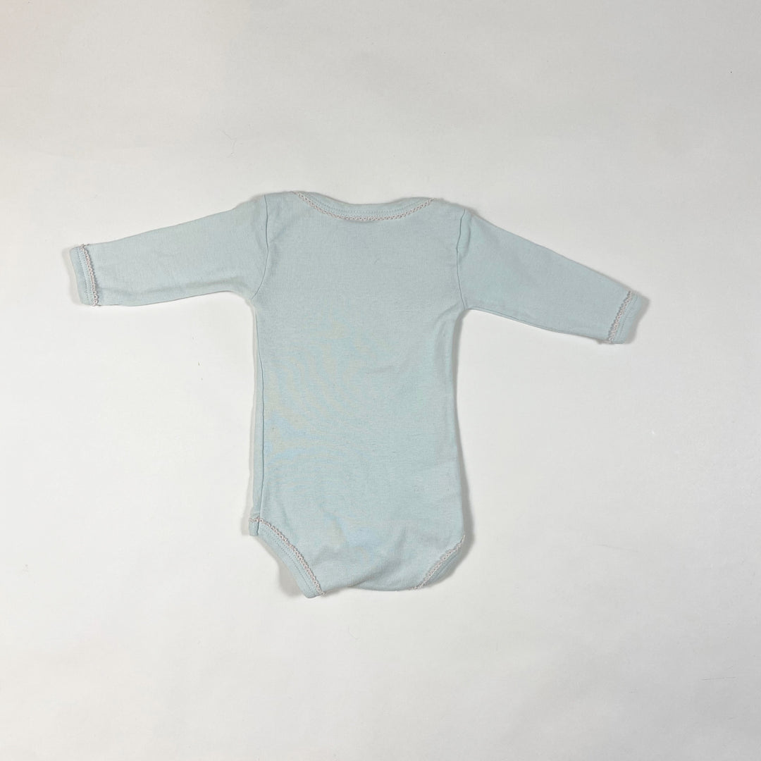 Petit Bateau pastel green long-sleeved body 1M/54cm