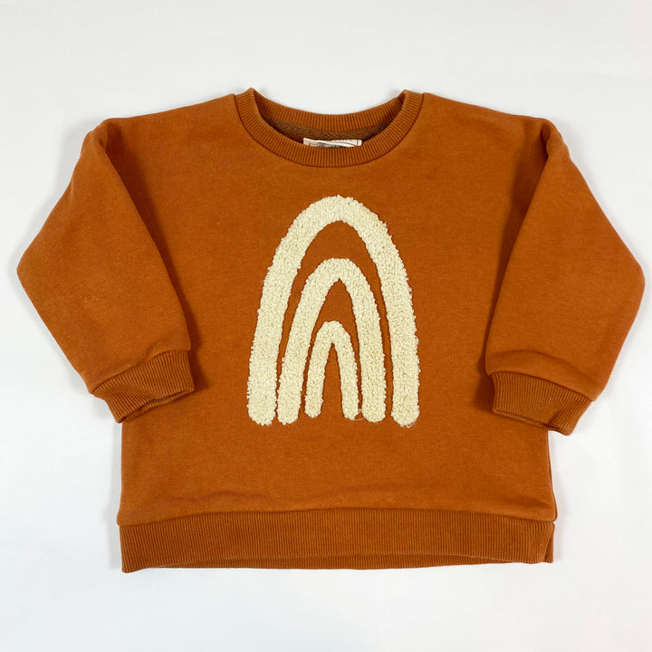 Summer in May rust coloured organic cotton sweatshirt 1-2Y 1