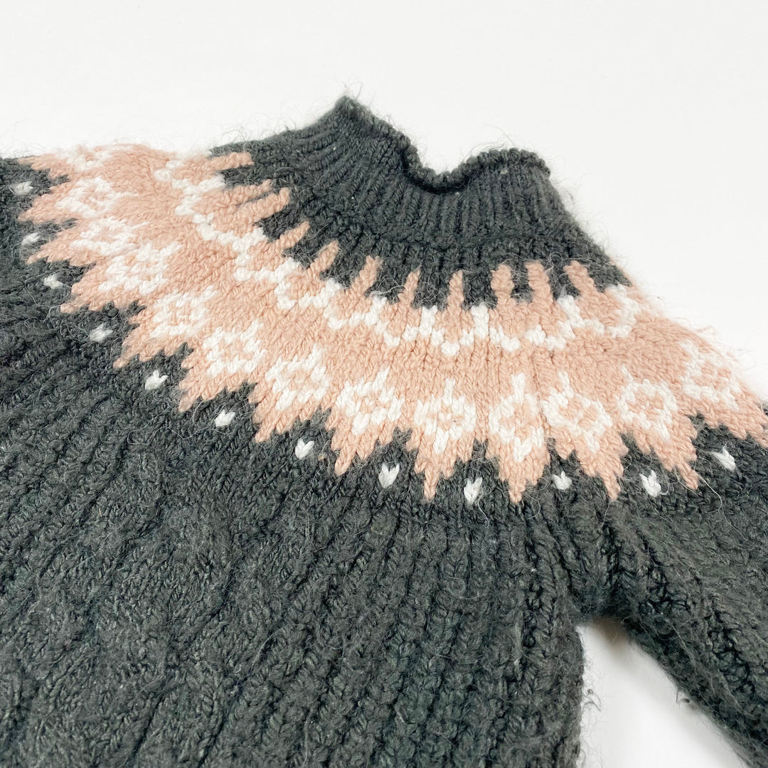 Zara heavy knit fair isle sweater 9-12M/80 2