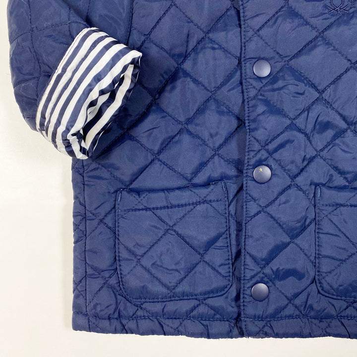 Benetton navy quilted jacket 9-12M/74 2