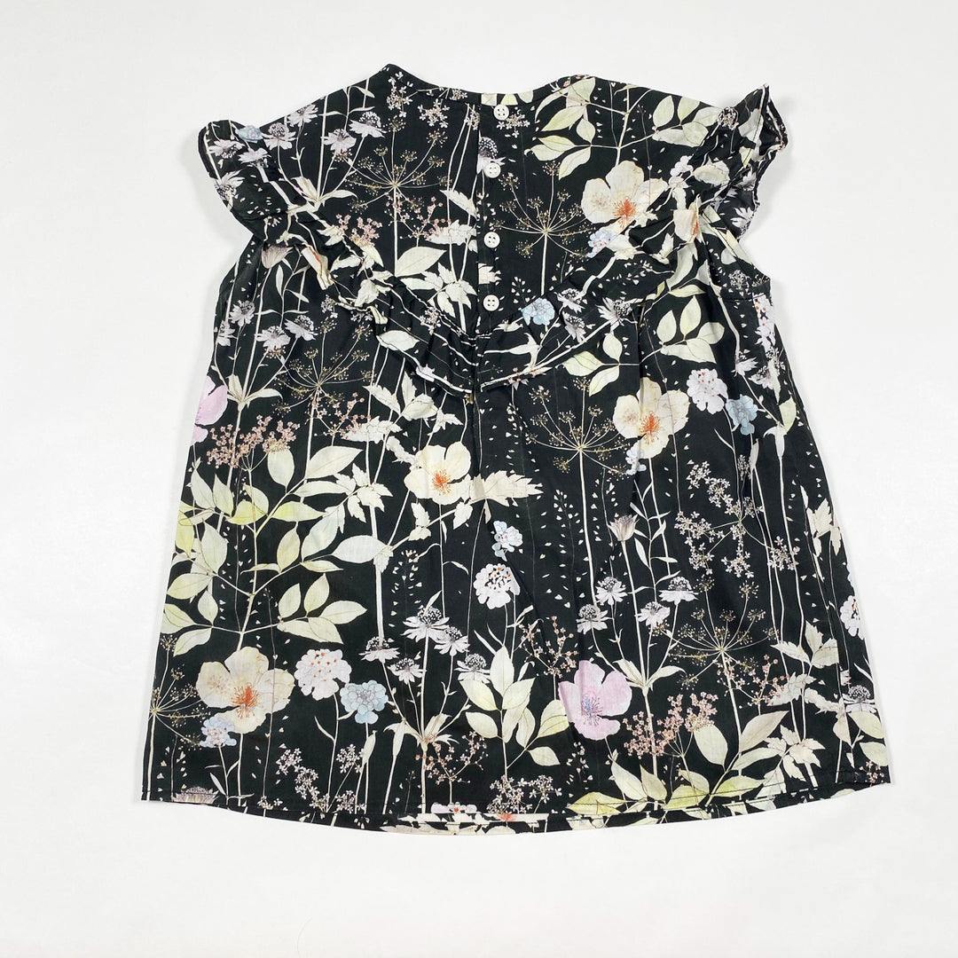 Bonpoint black floral blouse 4Y 3