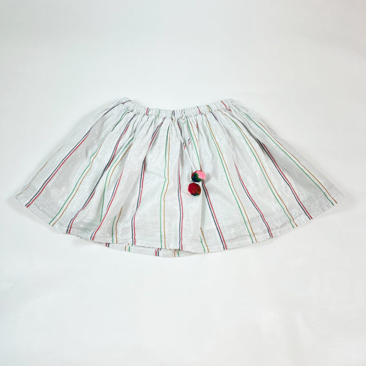 AO76 silver striped Winona wide skirt 6Y 1