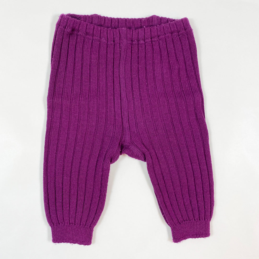 Selana purple merino rib pants 62cm 1