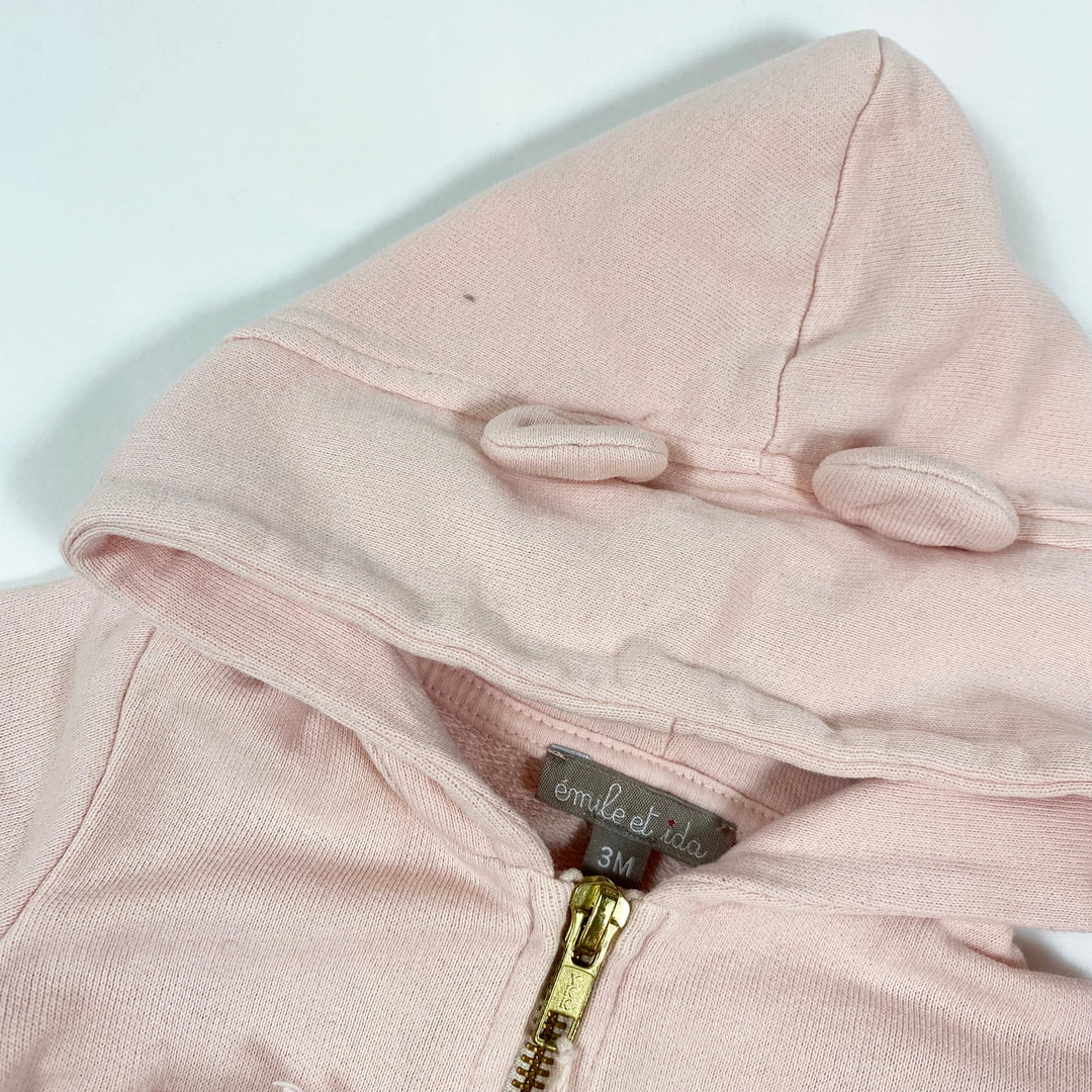 Emile et Ida pink zip hoodie 3M 2