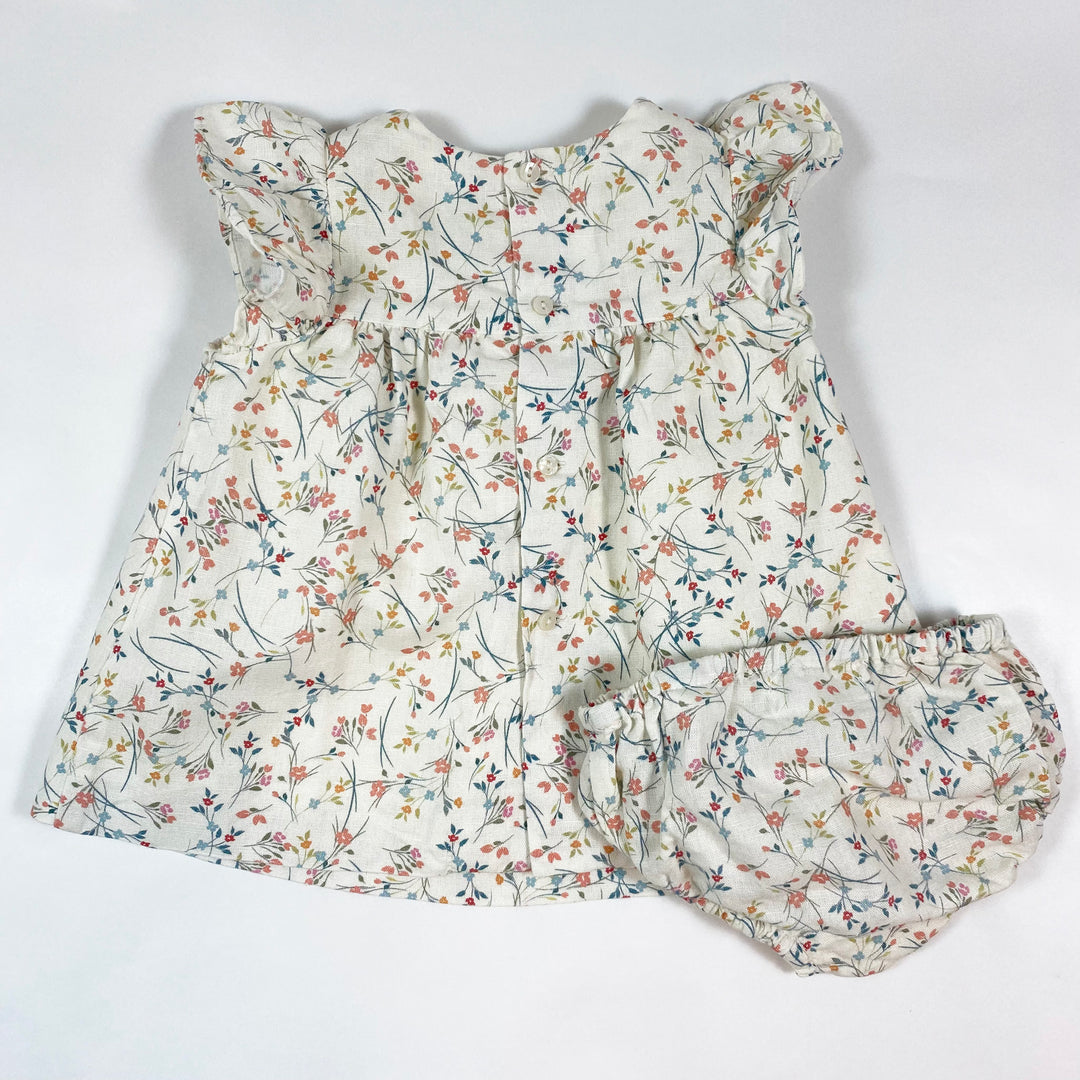 Zara floral  dress with bloomers 6-9M/74 3