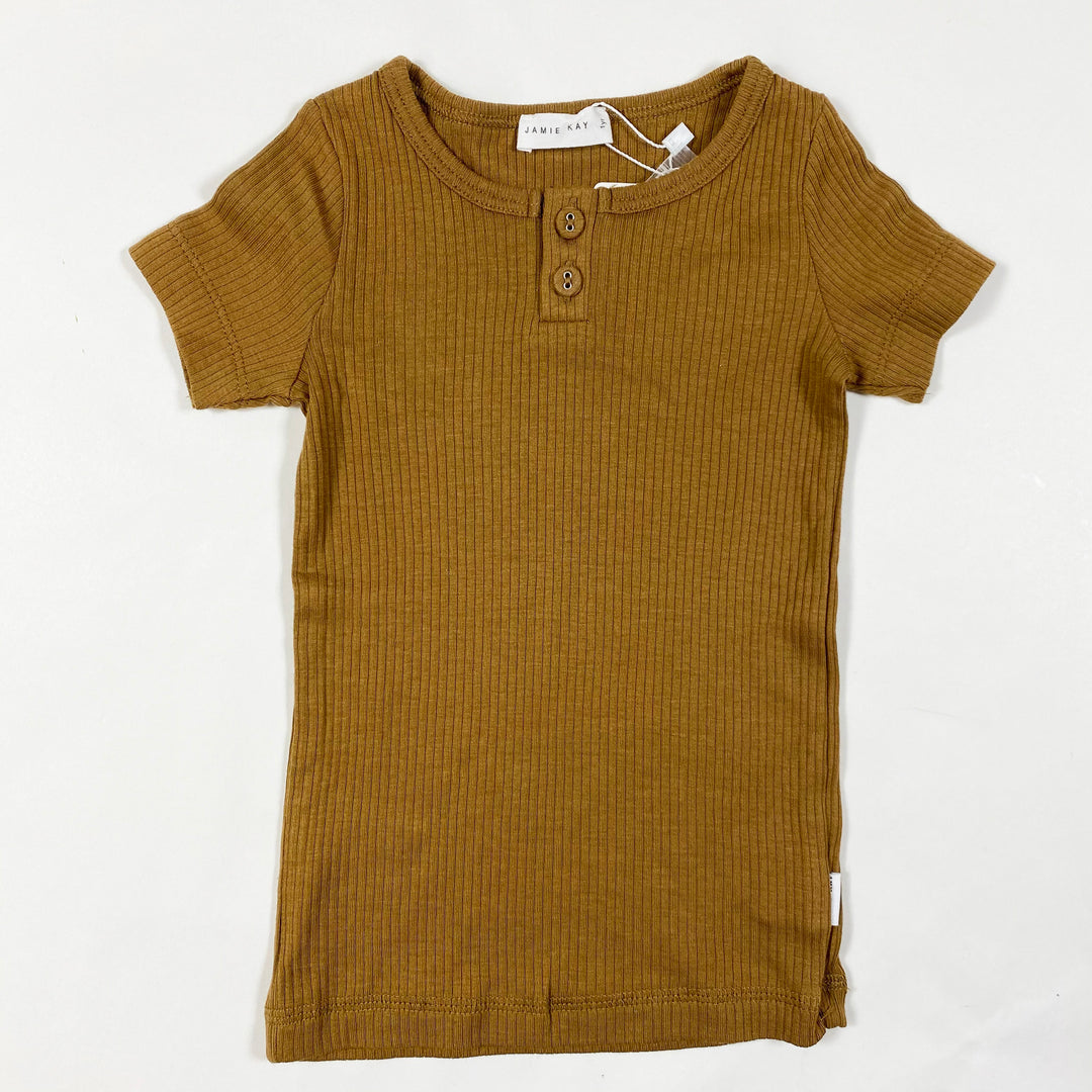 Jamie Kay camel Rippenstrick-T-Shirt Second Season 1Y