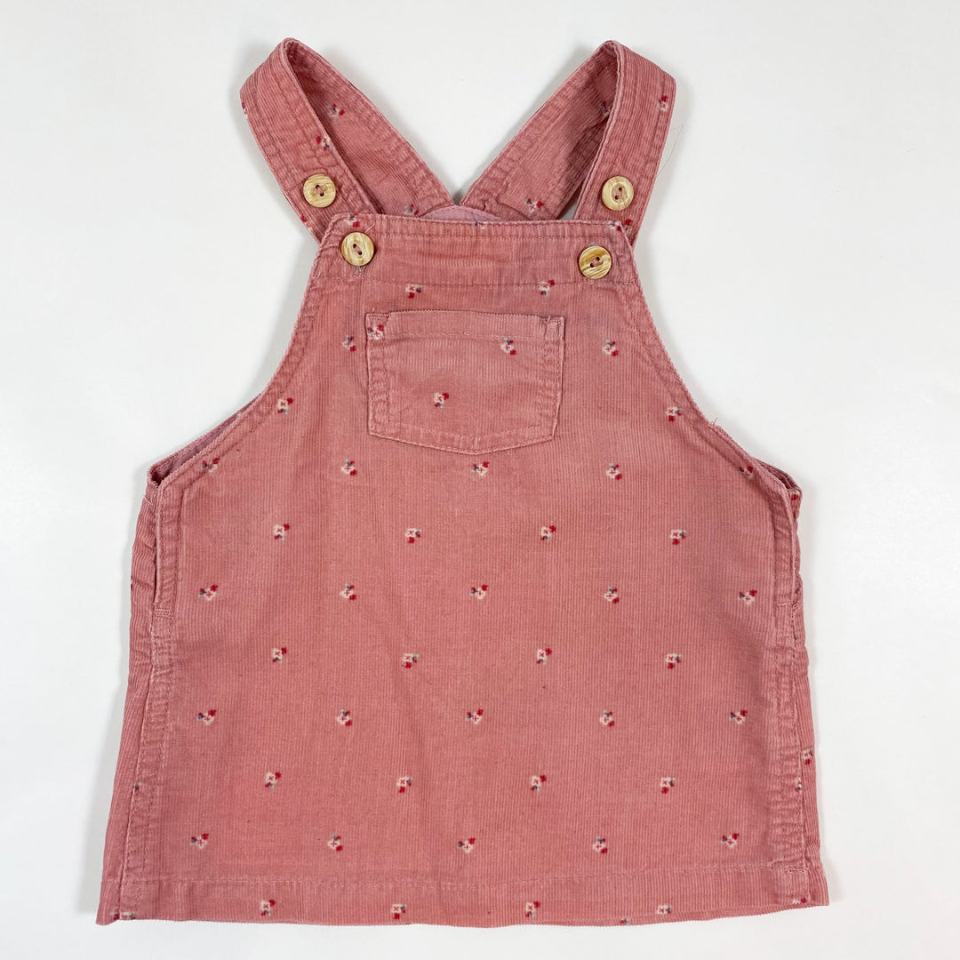 H&M pink cord pinafore  62/2-4M 1