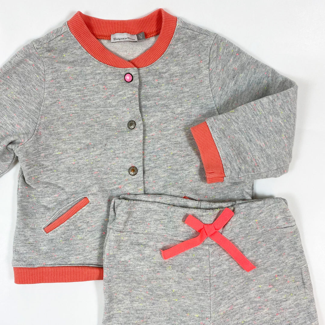 Catimini grey confetti bomber und sweat pants set 12M/74 2