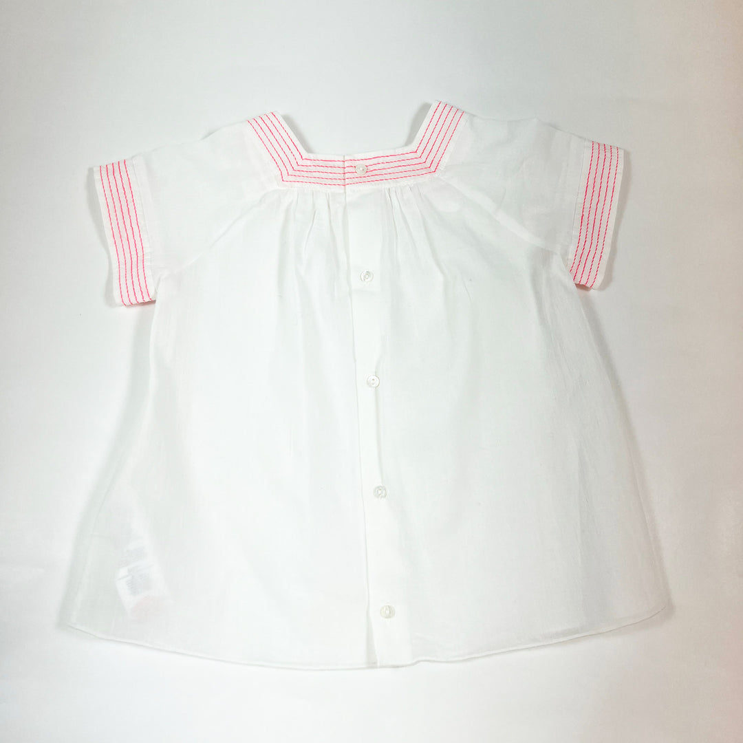 Chloé white blouse with pink details 3Y 2
