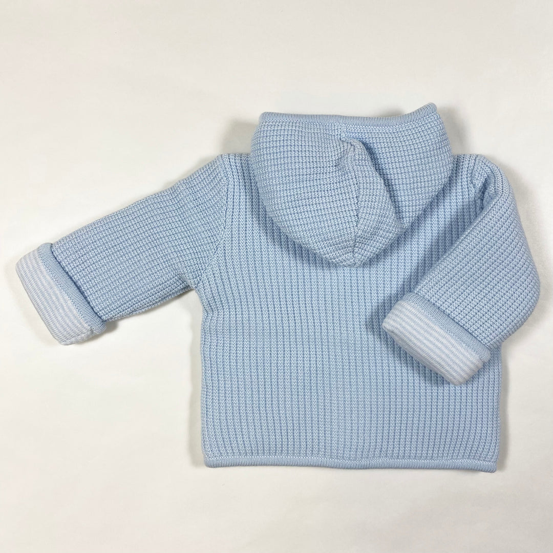 Kissy Kissy light blue knit hoodie 3-6M 2